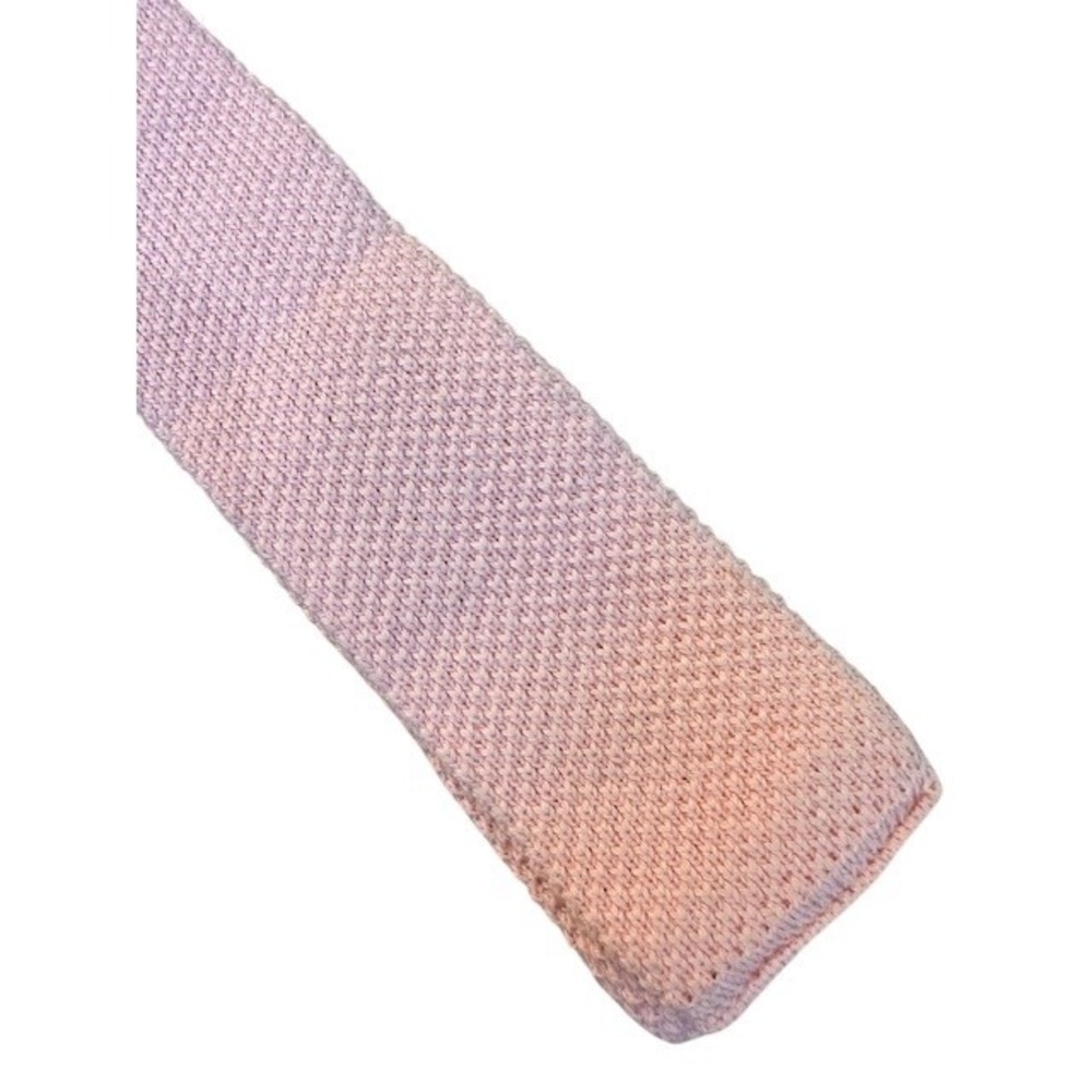 Mikael York Collection Mens Pink Cotton Knit Square End Necktie Made in USA